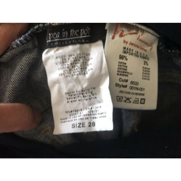 Mint CITIZENS OF HUMANITY MATERNITY Kelly Bootcut Dark Denim Belly Panel Sz 28 - Picture 6 of 6